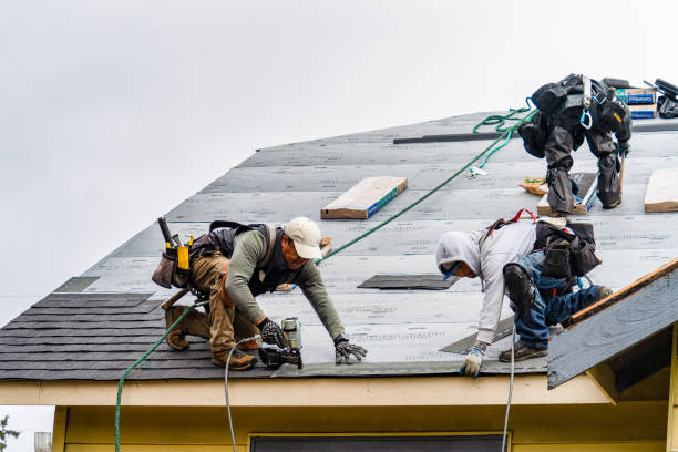 Professional Gutter Installation technician working in Glenview, IL